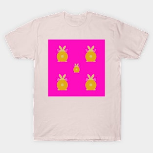 Neon Bunny pattern T-Shirt